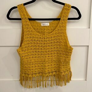 Yellow croquet top